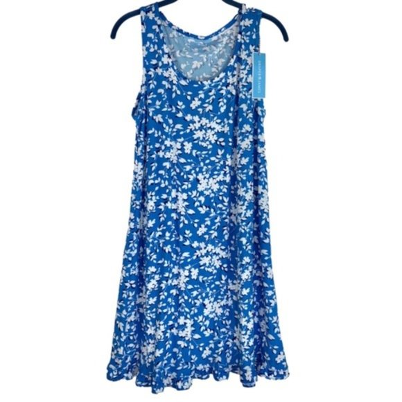 NWT Draper James Floral Sleeveless Blue Dress - Picture 2 of 5